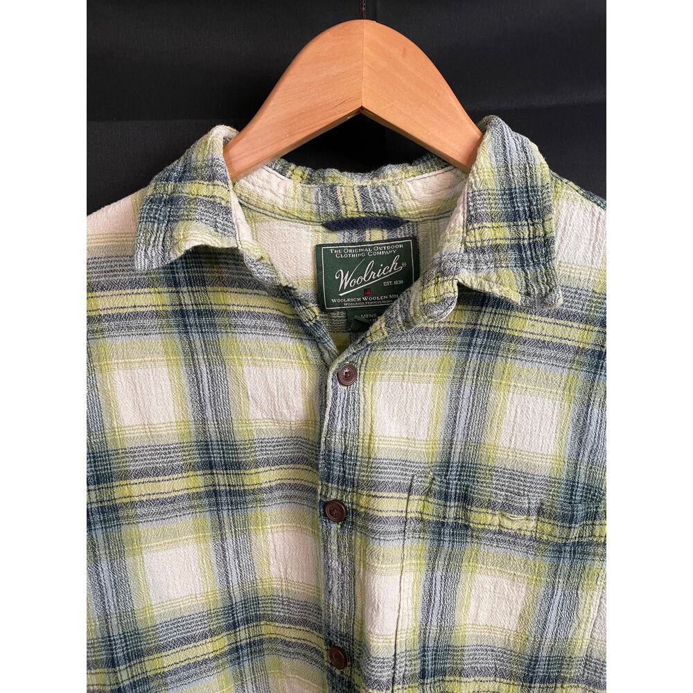 Woolrich Plaid Short Sleeve Button Up Shirt Mens Medium